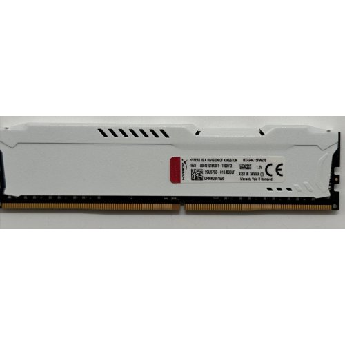 Озп Kingston DDR4 8GB 2400Mhz HyperX Fury White (HX424C15FW2/8) (Відновлено продавцем, 850509) купити в Україні: Київ, Львів, Хмельницький, Тернопіль, Івано-Франківськ | Перевірка сумісності, низька ціна, відгуки, характеристики від TELEMART фото