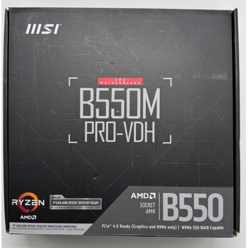 Материнская плата MSI B550M PRO-VDH WIFI (sAM4, AMD B550) (Восстановлено продавцом, 850581) купить в Украине: Киев, Днепр, Харьков, Одесса  | Проверка совместимости, низкая цена, отзывы, характеристики от TELEMART фото