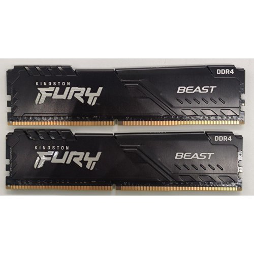 Озу Kingston DDR4 32GB (2x16GB) 3600Mhz FURY Beast Black (KF436C18BBK2/32) (Восстановлено продавцом, 850583) купить в Украине: Киев, Днепр, Харьков, Одесса  | Проверка совместимости, низкая цена, отзывы, характеристики от TELEMART фото