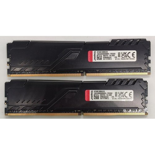 Озу Kingston DDR4 32GB (2x16GB) 3600Mhz FURY Beast Black (KF436C18BBK2/32) (Восстановлено продавцом, 850583) купить в Украине: Киев, Днепр, Харьков, Одесса  | Проверка совместимости, низкая цена, отзывы, характеристики от TELEMART фото