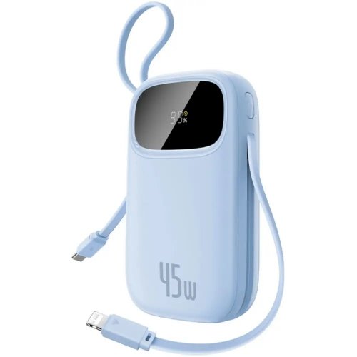 Powerbank Baseus EnerFill FC31 20000mAh 45W with Built-In USB Type-C/Lightning Cable (E0028D03) Blue купить в Украине: Киев, Днепр, Харьков, Одесса  | Низкая цена, отзывы, характеристики от TELEMART фото