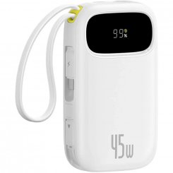 Powerbank Baseus EnerFill FC31 20000mAh 45W with Built-In USB Type-C/Lightning Cable (E0028D01) White