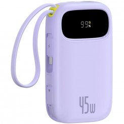 Powerbank Baseus EnerFill FC31 20000mAh 45W with Built-In USB Type-C/Lightning Cable (E0028D02) Purple
