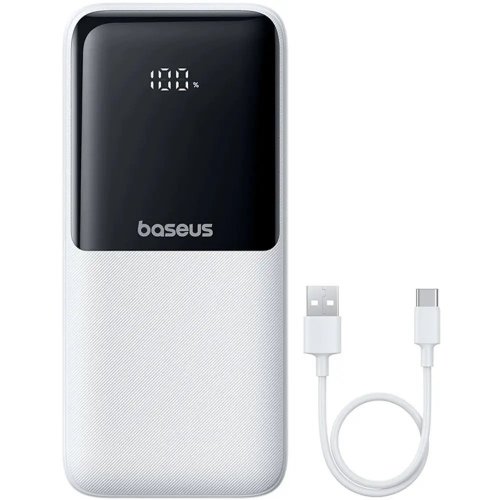 Powerbank Baseus Lipow 20000mAh 22.5W with Built-In USB Type-C/Lightning Cable (P10079102213-00) White купити в Україні: Київ, Львів, Хмельницький, Тернопіль, Івано-Франківськ | Низька ціна, відгуки, характеристики від TELEMART фото