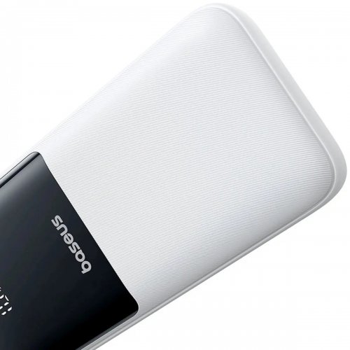 Powerbank Baseus Lipow 20000mAh 22.5W with Built-In USB Type-C/Lightning Cable (P10079102213-00) White купити в Україні: Київ, Львів, Хмельницький, Тернопіль, Івано-Франківськ | Низька ціна, відгуки, характеристики від TELEMART фото