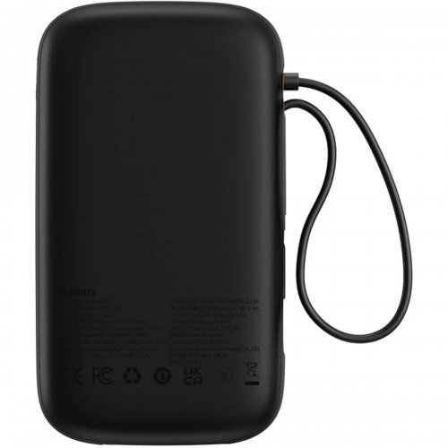 Powerbank Baseus Qpow2 20000mAh 22.5W with Built-In USB Type-C/Lightning Cable (P10055002113-00) Black купити в Україні: Київ, Львів, Хмельницький, Тернопіль, Івано-Франківськ | Низька ціна, відгуки, характеристики від TELEMART фото