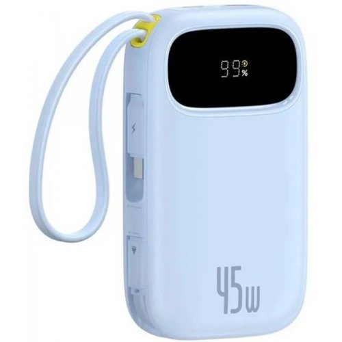 Powerbank Baseus EnerFill FC21 20000mAh 45W with 2 Built-In USB Type-C Cable (P10082105313-00) Blue купити в Україні: Київ, Львів, Хмельницький, Тернопіль, Івано-Франківськ | Низька ціна, відгуки, характеристики від TELEMART фото