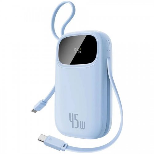 Powerbank Baseus EnerFill FC21 20000mAh 45W with 2 Built-In USB Type-C Cable (P10082105313-00) Blue купити в Україні: Київ, Львів, Хмельницький, Тернопіль, Івано-Франківськ | Низька ціна, відгуки, характеристики від TELEMART фото