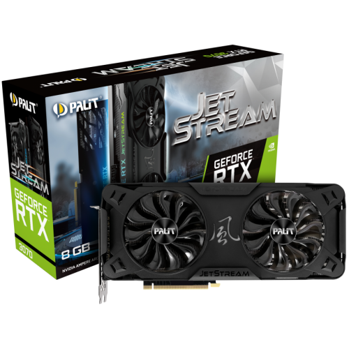 Відеокарта Palit GeForce RTX 3070 JetStream V1 8192MB (NE63070019P2-1040J) LHR (Відновлено продавцем, 850640) купити в Україні: Київ, Львів, Хмельницький, Тернопіль, Івано-Франківськ | Перевірка сумісності, низька ціна, відгуки, характеристики від TELEMART фото