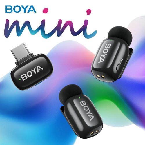 Бездротовий петличний мікрофон BOYA mini-23 Type-C Black купити в Україні: Київ, Львів, Хмельницький, Тернопіль, Івано-Франківськ | Низька ціна, відгуки, характеристики від TELEMART фото