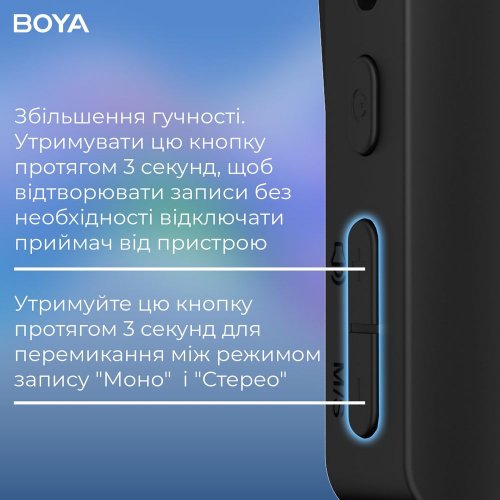 Бездротовий петличний мікрофон BOYA BY-V35 TRS for camera Black купити в Україні: Київ, Львів, Хмельницький, Тернопіль, Івано-Франківськ | Низька ціна, відгуки, характеристики від TELEMART фото