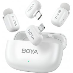 Бездротовий петличний мікрофон BOYA mini-13 Type-C/Lightning White