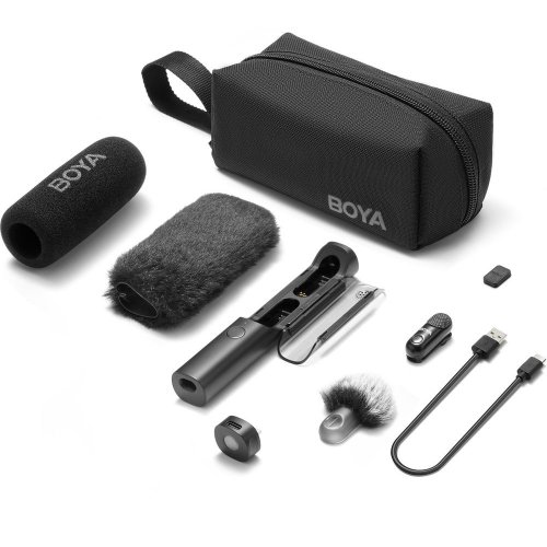 Бездротовий мікрофон BOYA Magic-07 Type-C Black купити в Україні: Київ, Львів, Хмельницький, Тернопіль, Івано-Франківськ | Низька ціна, відгуки, характеристики від TELEMART фото