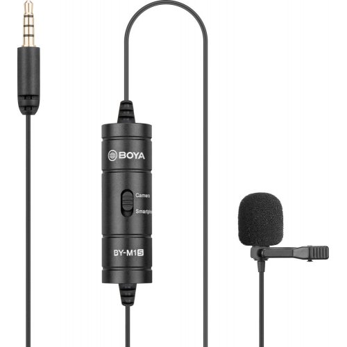 Петличний мікрофон BOYA BY-M1 Pro II Black купити в Україні: Київ, Львів, Хмельницький, Тернопіль, Івано-Франківськ | Низька ціна, відгуки, характеристики від TELEMART фото