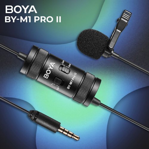 Петличний мікрофон BOYA BY-M1 Pro II Black купити в Україні: Київ, Львів, Хмельницький, Тернопіль, Івано-Франківськ | Низька ціна, відгуки, характеристики від TELEMART фото