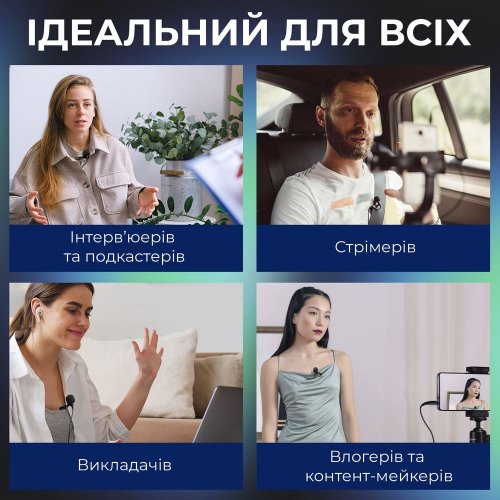 Петличний мікрофон BOYA BY-M1 Pro II Black купити в Україні: Київ, Львів, Хмельницький, Тернопіль, Івано-Франківськ | Низька ціна, відгуки, характеристики від TELEMART фото