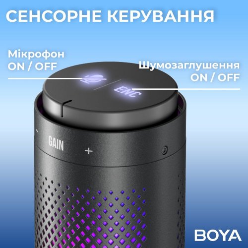 Мікрофон BOYA K9 RGB Black купити в Україні: Київ, Львів, Хмельницький, Тернопіль, Івано-Франківськ | Низька ціна, відгуки, характеристики від TELEMART фото