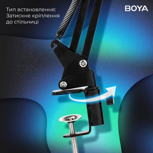 Стійка-пантограф BOYA K171-02 Black купити в Україні: Київ, Львів, Хмельницький, Тернопіль, Івано-Франківськ | Низька ціна, відгуки, характеристики від TELEMART фото