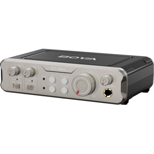 Двохканальний аудіоінтерфейс BOYA BY-AM4 Black купити в Україні: Київ, Львів, Хмельницький, Тернопіль, Івано-Франківськ | Низька ціна, відгуки, характеристики від TELEMART фото