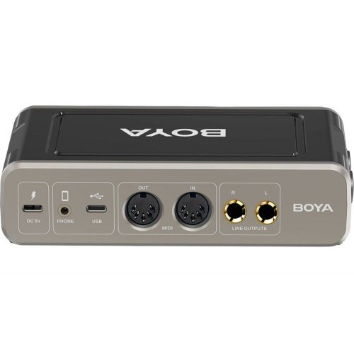 Двохканальний аудіоінтерфейс BOYA BY-AM4 Black купити в Україні: Київ, Львів, Хмельницький, Тернопіль, Івано-Франківськ | Низька ціна, відгуки, характеристики від TELEMART фото