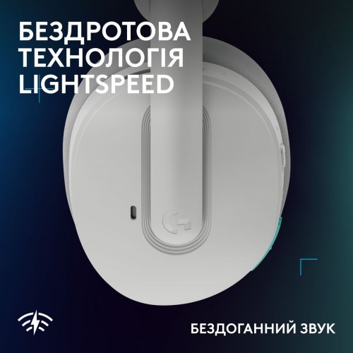 Навушники Logitech G325 Lightspeed Wireless (981-001531) White купити в Україні: Київ, Львів, Хмельницький, Тернопіль, Івано-Франківськ | Низька ціна, відгуки, характеристики від TELEMART фото