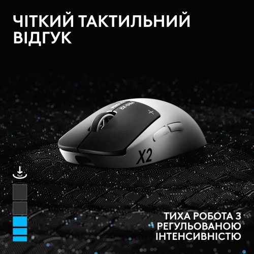Миша Logitech G Pro X2 Superstrike Lightspeed Wireless (910-007776) White/Black купити в Україні: Київ, Львів, Хмельницький, Тернопіль, Івано-Франківськ | Низька ціна, відгуки, характеристики від TELEMART фото