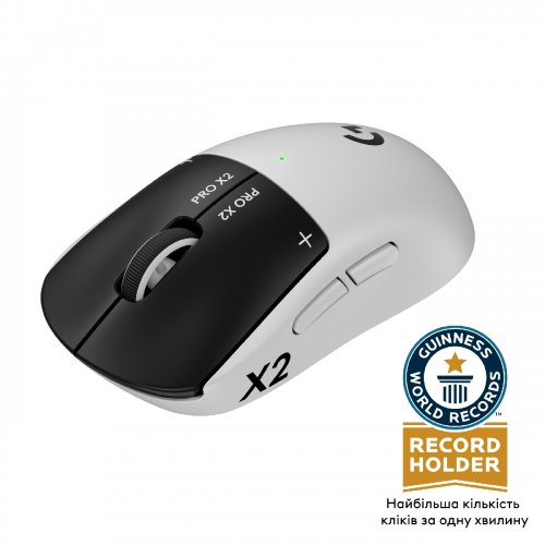 Миша Logitech G Pro X2 Superstrike Lightspeed Wireless (910-007776) White/Black купити в Україні | Telemart фото