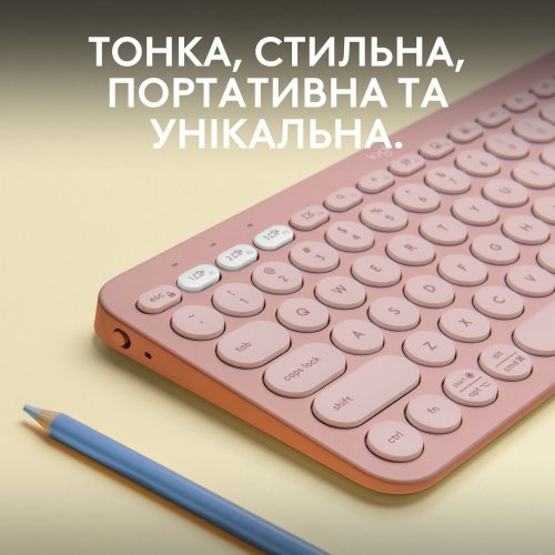 Уцінка клавіатура Logitech Pebble Keys 2 K380s (920-011853) Rose (Розкрита упаковка, 850809) купити в Україні: Київ, Львів, Хмельницький, Тернопіль, Івано-Франківськ | Низька ціна, відгуки, характеристики від TELEMART фото