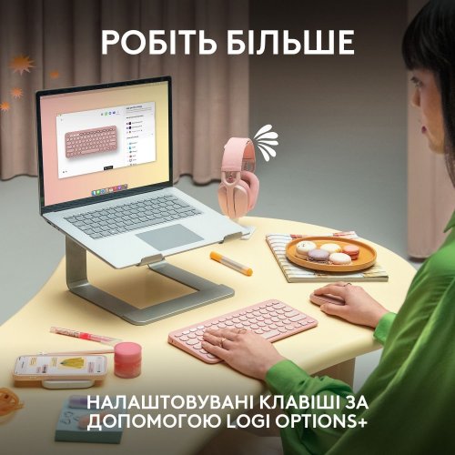 Уцінка клавіатура Logitech Pebble Keys 2 K380s (920-011853) Rose (Розкрита упаковка, 850809) купити в Україні: Київ, Львів, Хмельницький, Тернопіль, Івано-Франківськ | Низька ціна, відгуки, характеристики від TELEMART фото