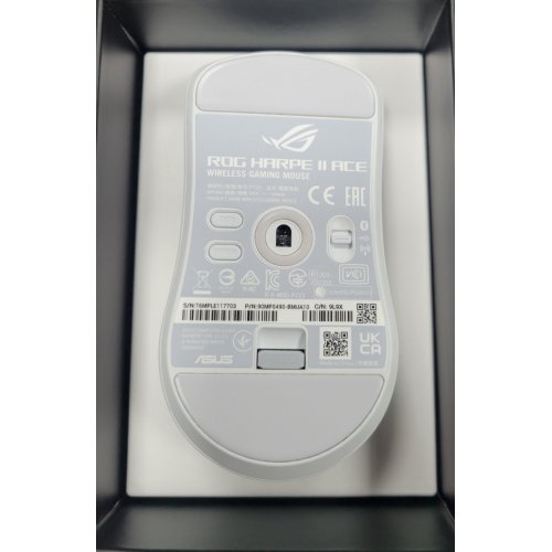 Уценка мышка Asus ROG Harpe II Ace Wireless (90MP0490-BMUA10) White (Следы использования, 850816) купить в Украине: Киев, Днепр, Харьков, Одесса  | Низкая цена, отзывы, характеристики от TELEMART фото