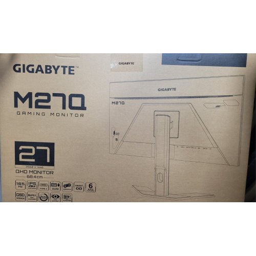 Уцінка монітор Gigabyte 27" M27Q Gaming Black (Пошкоджено пакування, 850846) купити в Україні: Київ, Львів, Хмельницький, Тернопіль, Івано-Франківськ | Низька ціна, відгуки, характеристики від TELEMART фото