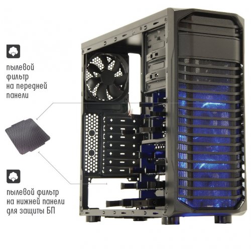 Корпус QUBE QB826 без БП (QB826_WBNU3) Black (Восстановлено продавцом, 850865) купить в Украине: Киев, Днепр, Харьков, Одесса  | Проверка совместимости, низкая цена, отзывы, характеристики от TELEMART фото