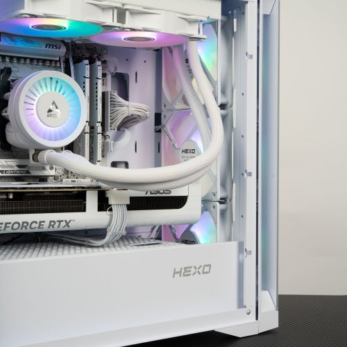 Комп'ютер HEXO Gaming TwinFront Pro (HGP-B850TF780X3DN507-D532S1TWH) White купити в Україні: Київ, Львів, Хмельницький, Тернопіль, Івано-Франківськ | Низька ціна, відгуки, характеристики від TELEMART фото