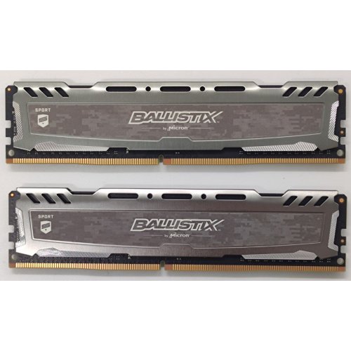 Озу Crucial DDR4 16GB (2x8GB) 3200Mhz Ballistix Sport LT Gray (BLS2K8G4D32AESBK) (Восстановлено продавцом, 850872) купить в Украине: Киев, Днепр, Харьков, Одесса  | Проверка совместимости, низкая цена, отзывы, характеристики от TELEMART фото