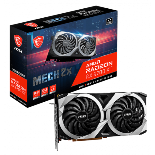 Відеокарта MSI Radeon RX 6700 XT MECH 2X 12288MB (RX 6700 XT MECH 2X 12G) (Відновлено продавцем, 850885) купити в Україні: Київ, Львів, Хмельницький, Тернопіль, Івано-Франківськ | Перевірка сумісності, низька ціна, відгуки, характеристики від TELEMART фото
