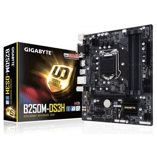 Материнська плата Gigabyte GA-B250M-DS3H (s1151, Intel B250) (Відновлено продавцем, 850893) купити в Україні: Київ, Львів, Хмельницький, Тернопіль, Івано-Франківськ | Перевірка сумісності, низька ціна, відгуки, характеристики від TELEMART фото