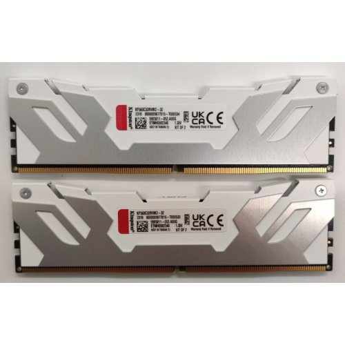 Озу Kingston DDR5 32GB (2x16GB) 6000Mhz FURY Renegade White (KF560C32RWK2-32) (Восстановлено продавцом, 850900) купить в Украине: Киев, Днепр, Харьков, Одесса  | Проверка совместимости, низкая цена, отзывы, характеристики от TELEMART фото