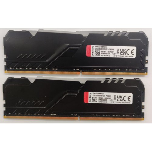 Озп Kingston DDR4 16GB (2x8GB) 3200Mhz FURY Beast RGB Black (KF432C16BBAK2/16) (Відновлено продавцем, 850914) купити в Україні: Київ, Львів, Хмельницький, Тернопіль, Івано-Франківськ | Перевірка сумісності, низька ціна, відгуки, характеристики від TELEMART фото