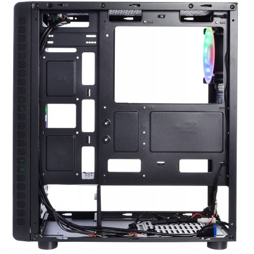 Корпус QUBE Storm Color LED Tempered Glass без БП (STORM_F5NU3) Black (Восстановлено продавцом, 850915) купить в Украине: Киев, Днепр, Харьков, Одесса  | Проверка совместимости, низкая цена, отзывы, характеристики от TELEMART фото