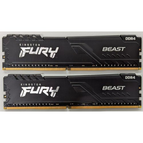 Озп Kingston DDR4 32GB (2x16GB) 3200Mhz FURY Beast Black (KF432C16BB1K2/32) (Відновлено продавцем, 850939) купити в Україні: Київ, Львів, Хмельницький, Тернопіль, Івано-Франківськ | Перевірка сумісності, низька ціна, відгуки, характеристики від TELEMART фото