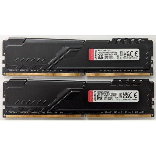 Озп Kingston DDR4 32GB (2x16GB) 3200Mhz FURY Beast Black (KF432C16BB1K2/32) (Відновлено продавцем, 850939) купити в Україні: Київ, Львів, Хмельницький, Тернопіль, Івано-Франківськ | Перевірка сумісності, низька ціна, відгуки, характеристики від TELEMART фото