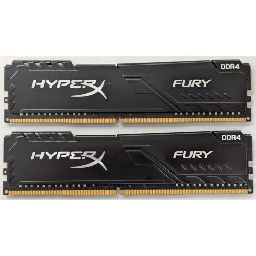 Озп HyperX DDR4 16GB (2x8GB) 2400Mhz FURY Black (HX424C15FB3K2/16) (Відновлено продавцем, 850940) купити в Україні: Київ, Львів, Хмельницький, Тернопіль, Івано-Франківськ | Перевірка сумісності, низька ціна, відгуки, характеристики від TELEMART фото