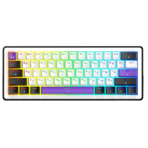 Клавіатура HATOR HK60 Hellyberry Mechanical Linear Black/White купити в Україні: Київ, Львів, Хмельницький, Тернопіль, Івано-Франківськ | Низька ціна, відгуки, характеристики від TELEMART фото