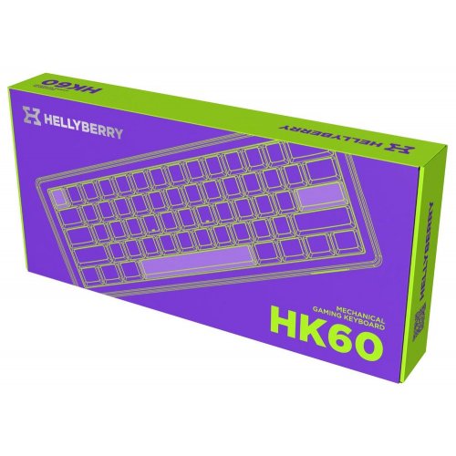 Клавіатура HATOR HK60 Hellyberry Mechanical Linear Black/White купити в Україні: Київ, Львів, Хмельницький, Тернопіль, Івано-Франківськ | Низька ціна, відгуки, характеристики від TELEMART фото