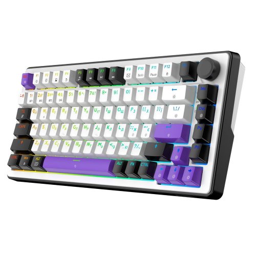 Клавіатура HATOR HK75 Hellyberry Mechanical Linear Wireless Black/White купити в Україні: Київ, Львів, Хмельницький, Тернопіль, Івано-Франківськ | Низька ціна, відгуки, характеристики від TELEMART фото