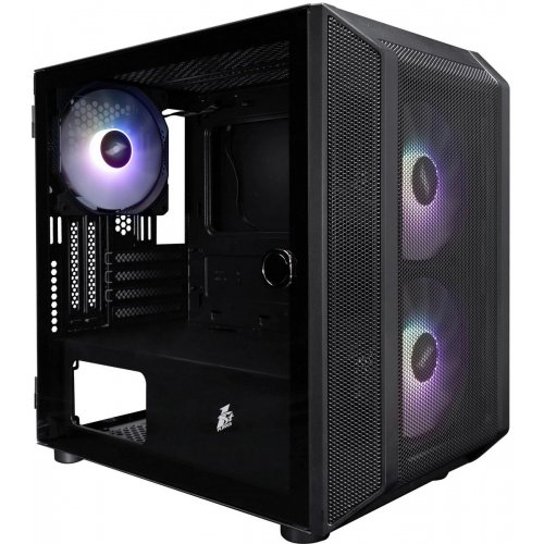 Уценка корпус 1stPlayer D3-BK-3F7-14 без БП Black (Вскрытая упаковка, 851106) купить в Украине: Киев, Днепр, Харьков, Одесса  | Проверка совместимости, низкая цена, отзывы, характеристики от TELEMART фото