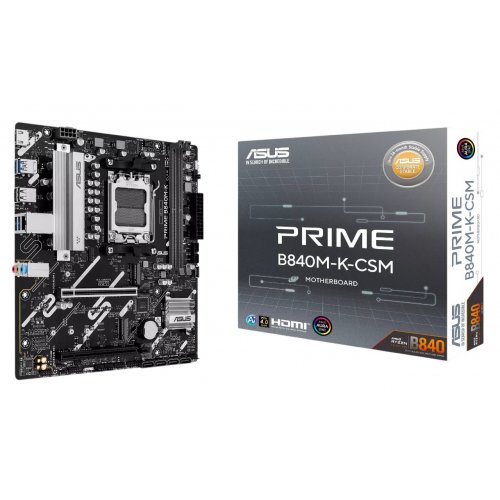 Материнская плата Asus PRIME B840M-K-CSM (sAM5, AMD B840) купить в Украине: Киев, Днепр, Харьков, Одесса  | Проверка совместимости, низкая цена, отзывы, характеристики от TELEMART фото