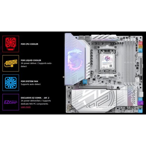 Материнская плата MSI MPG B850M EDGE TI MAX WIFI (sAM5, AMD B850) купить в Украине: Киев, Днепр, Харьков, Одесса  | Проверка совместимости, низкая цена, отзывы, характеристики от TELEMART фото