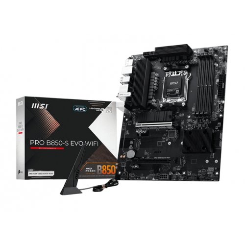 Материнская плата MSI PRO B850-S EVO WIFI (sAM5, AMD B850) купить в Украине: Киев, Днепр, Харьков, Одесса  | Проверка совместимости, низкая цена, отзывы, характеристики от TELEMART фото