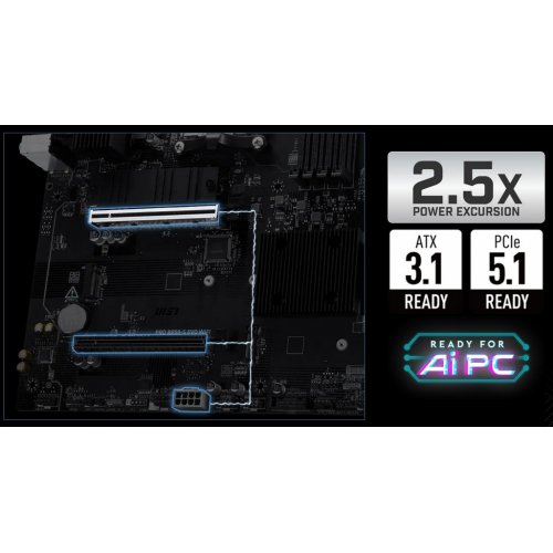 Материнская плата MSI PRO B850-S EVO WIFI (sAM5, AMD B850) купить в Украине: Киев, Днепр, Харьков, Одесса  | Проверка совместимости, низкая цена, отзывы, характеристики от TELEMART фото